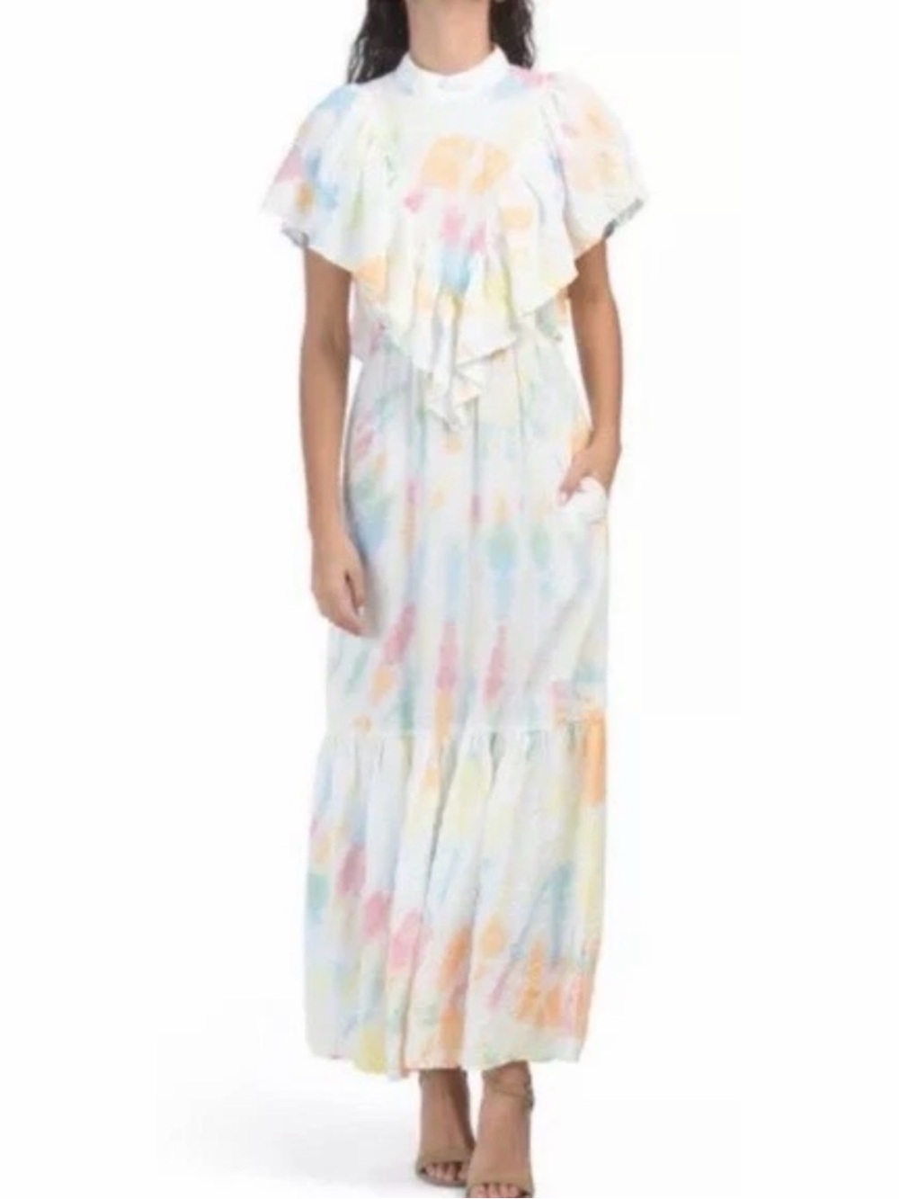 Young Fabulouse & Broke Cruz Ruffle Maxi Dress